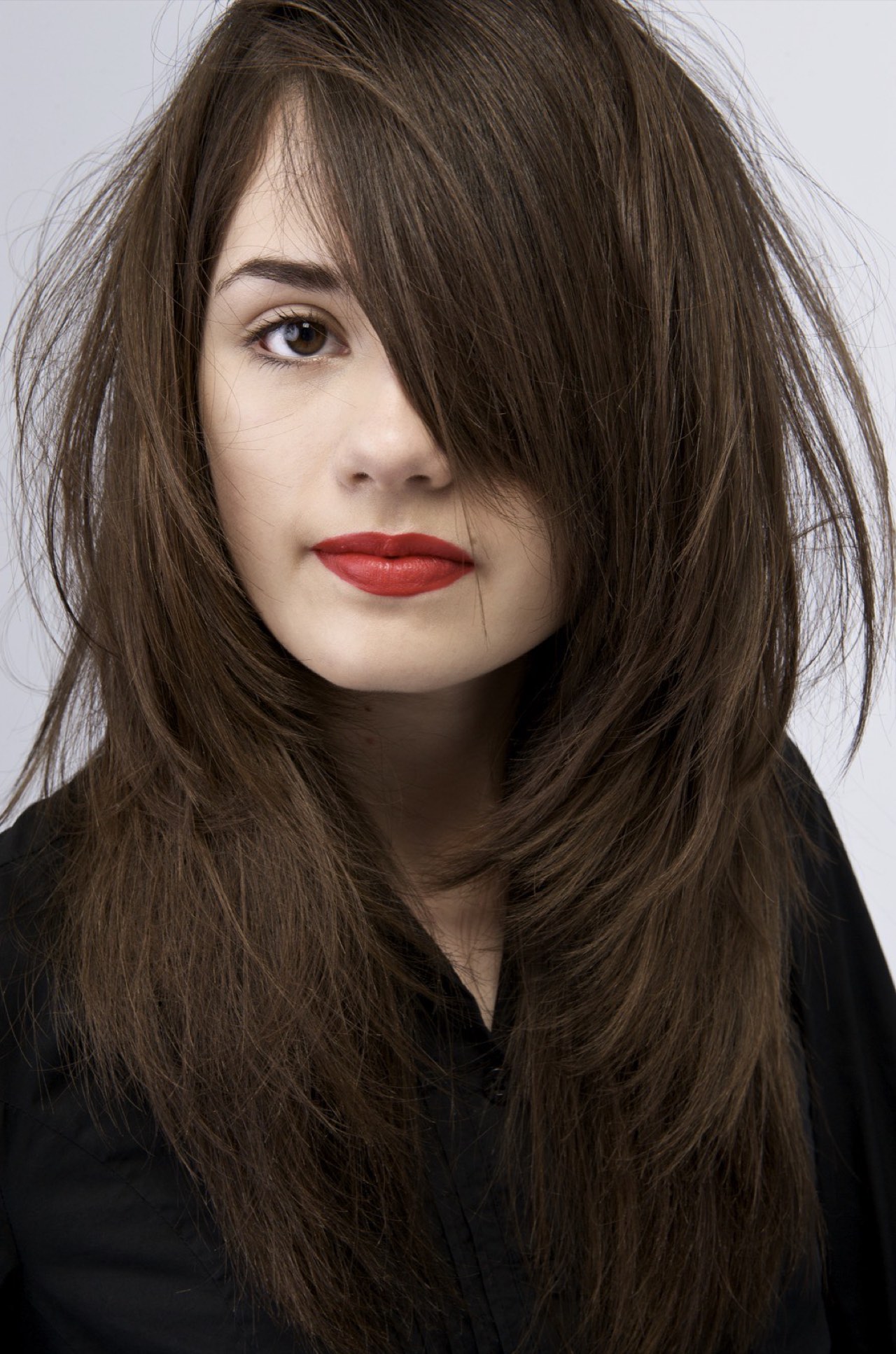 Brunette portrait, finished look.